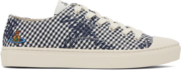 Photo: Vivienne Westwood Navy Low-Top Plimsoll Sneakers