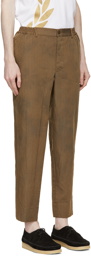 Comme des Garçons Homme Deux Brown Herringbone Stripe Trousers