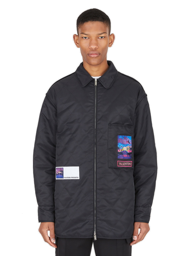 Photo: Neon Universe Quilted Jacket in Black
