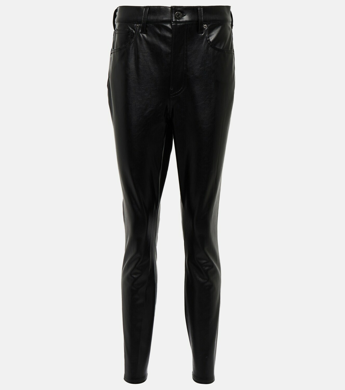 Veronica Beard Maera high-rise skinny faux leather pants Veronica Beard