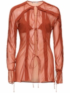 CHRISTOPHER ESBER Floating Sheer Long Sleeve Shirt