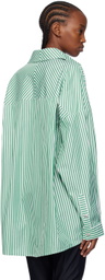 Gauge81 White & Green Cosala Shirt