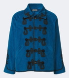Bode Stagecoach embroidered cotton corduroy jacket