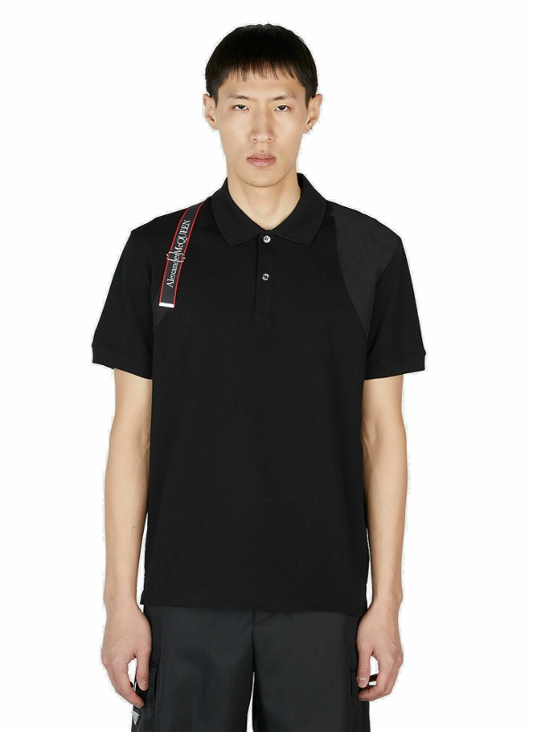 Photo: Alexander McQueen - Harness Polo Shirt in Black