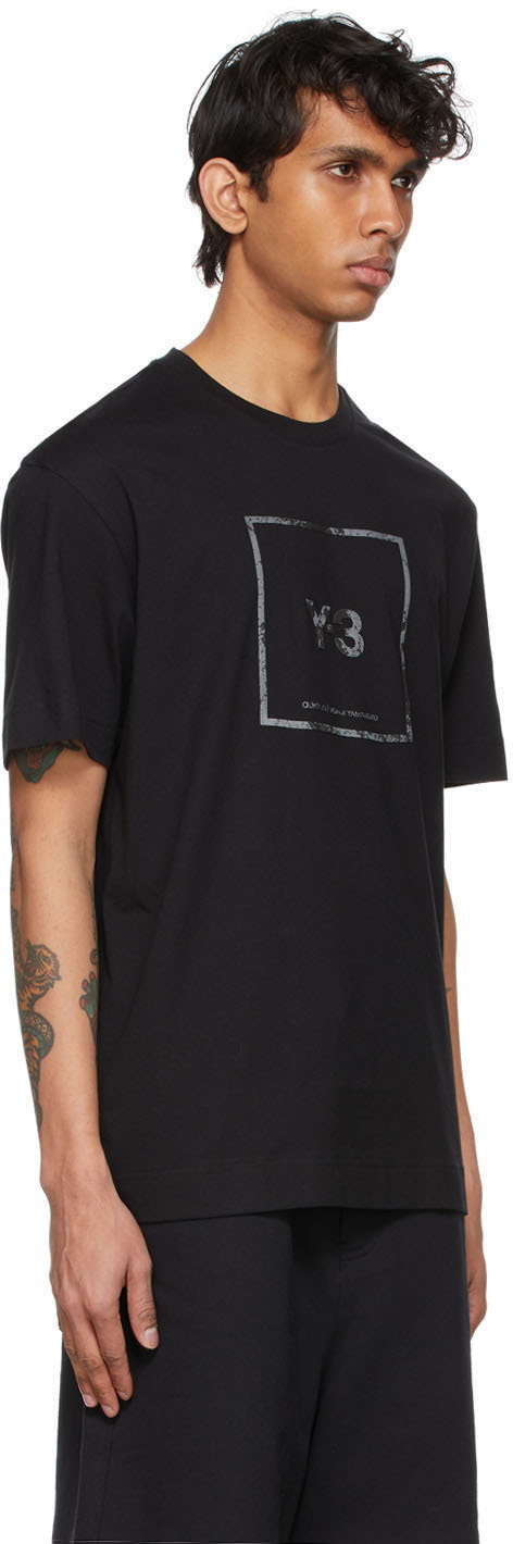 Y-3 Black Square Label T-Shirt Y-3