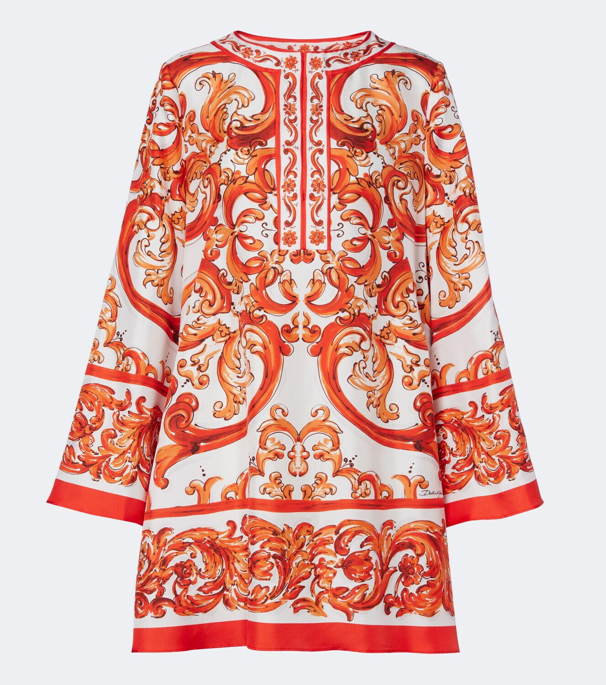 Dolce&Gabbana Majolica silk twill kaftan