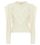 Philosophy di Lorenzo Serafini Lace-trimmed wool sweater