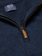William Lockie - Oxton Cashmere Half-Zip Sweater - Blue