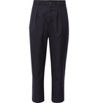 Engineered Garments - Navy Pleated Wool Trousers - Navy