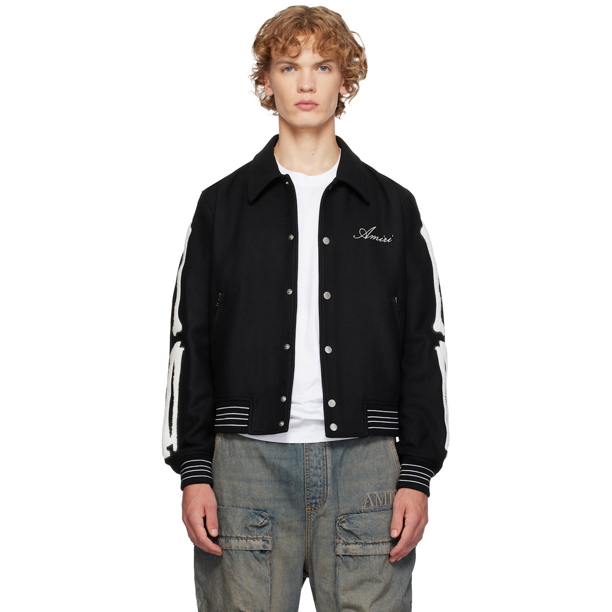 AMIRI Men's Corduroy Teddy Jacket in Black Amiri