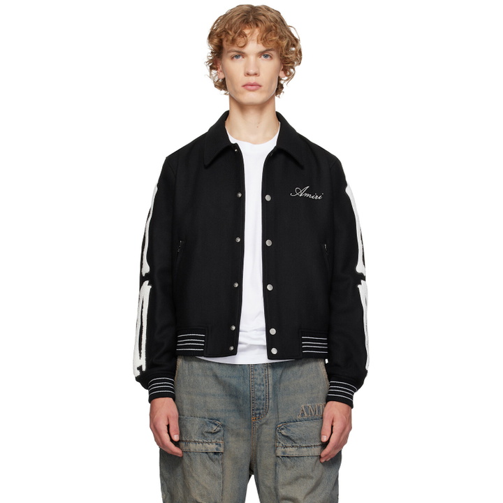 Photo: AMIRI Black Bones Bomber Jacket