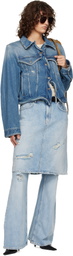 Acne Studios Blue Wavy Denim Jacket