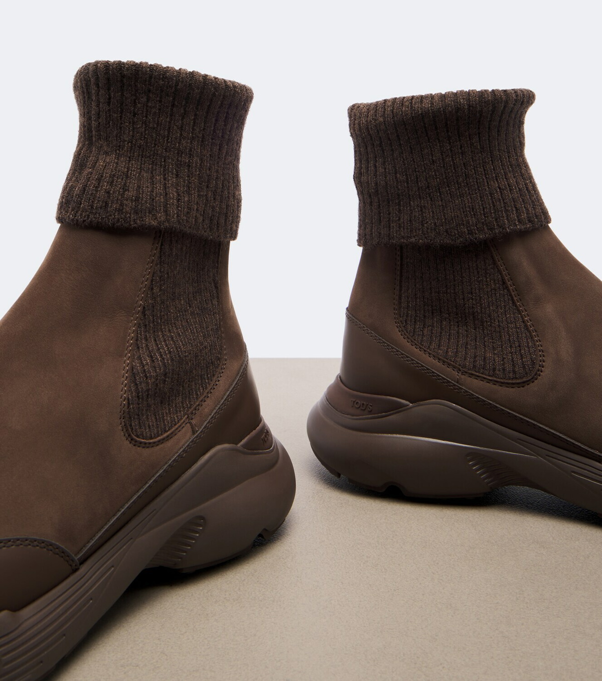 Tod's Knitted leather ankle boots