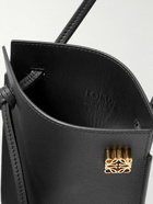 LOEWE - Dice Logo-Embellished Full-Grain Leather Messenger Bag