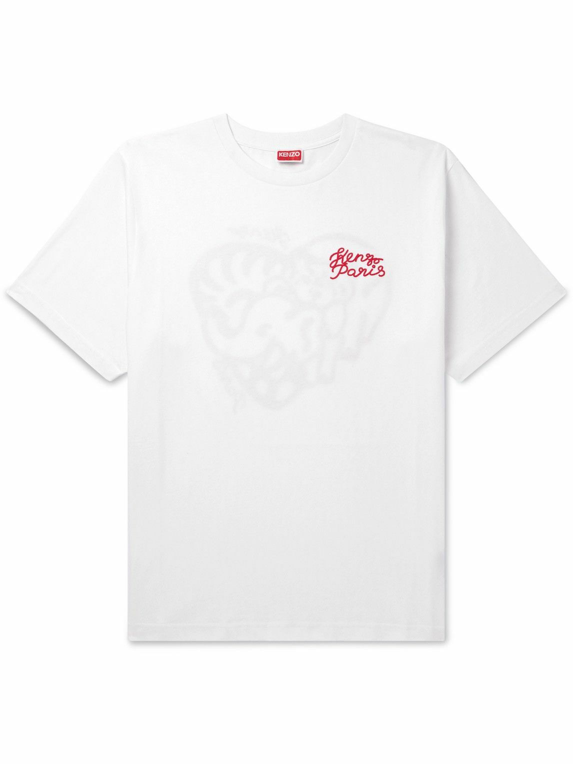 KENZO 刺繍 Tシャツ L ホワイト Kenzo Paris T Shirt Lion Embroidered Size Small White