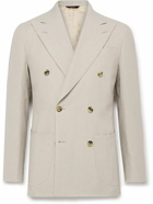 Thom Sweeney - Unstructured Double-Breasted Linen Blazer - Neutrals