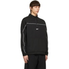 Reebok Classics Black Double Knit Quarter-Zip Pullover