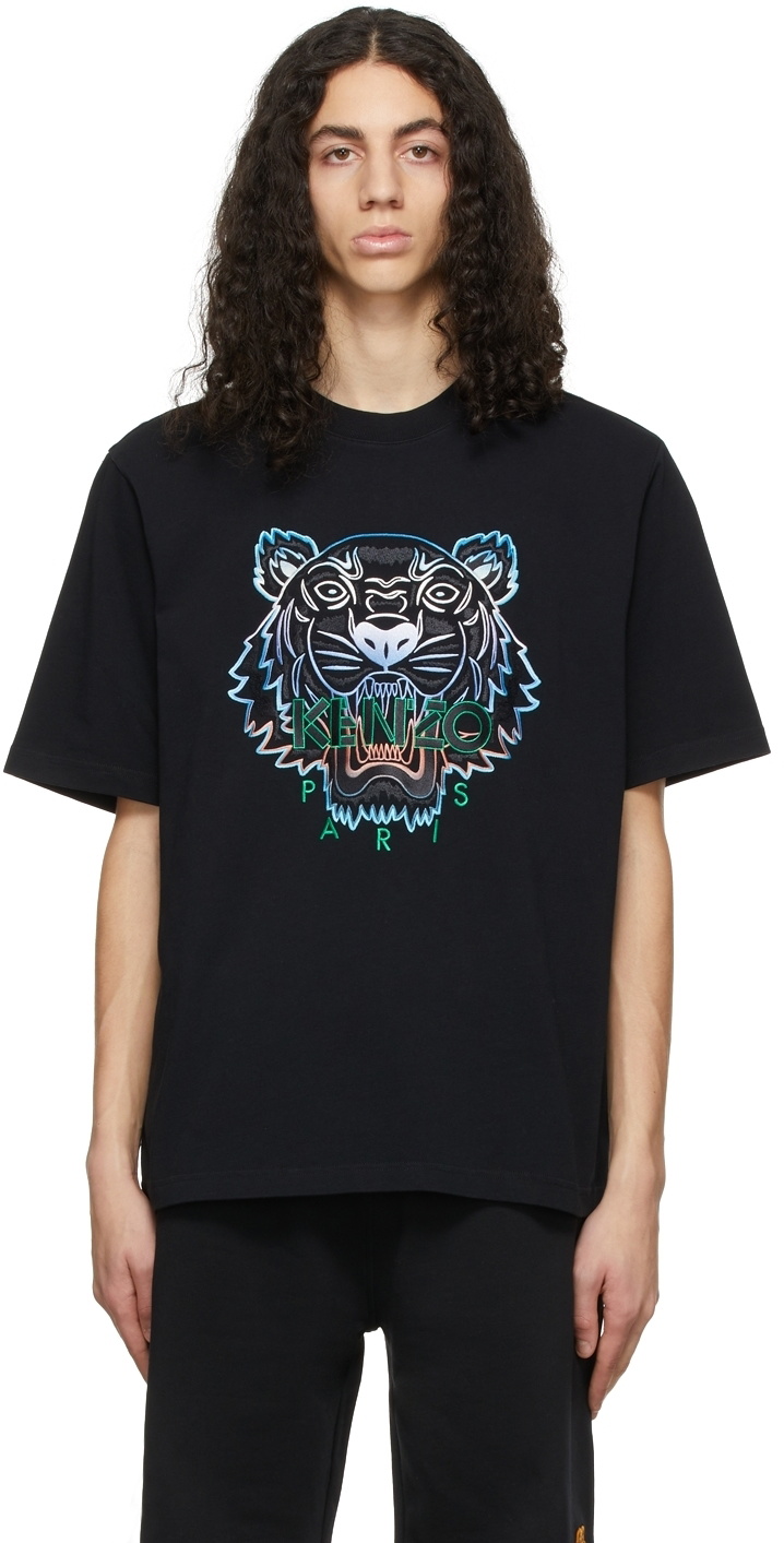 Fokken Vervormen onenigheid Kenzo Black Gradient Tiger Loose T-Shirt Kenzo