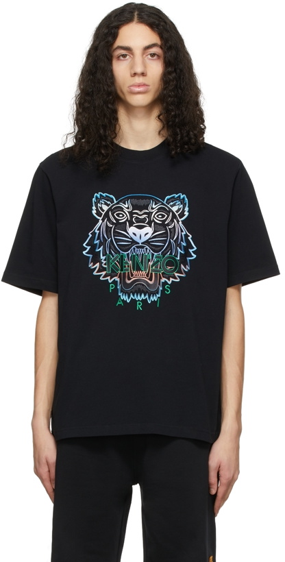Photo: Kenzo Black Gradient Tiger Loose T-Shirt