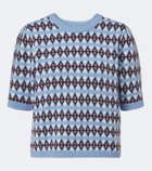 Frame Jacquard wool and cashmere sweater