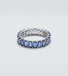 Shay Jewelry Eternity 18kt white gold ring with sapphires