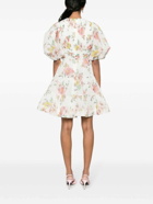 ZIMMERMANN - Floral Print Pleated Mini Dress