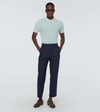 King & Tuckfield Pleated cotton and linen pants