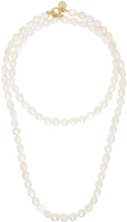 Recto White Candy Pearl Necklace