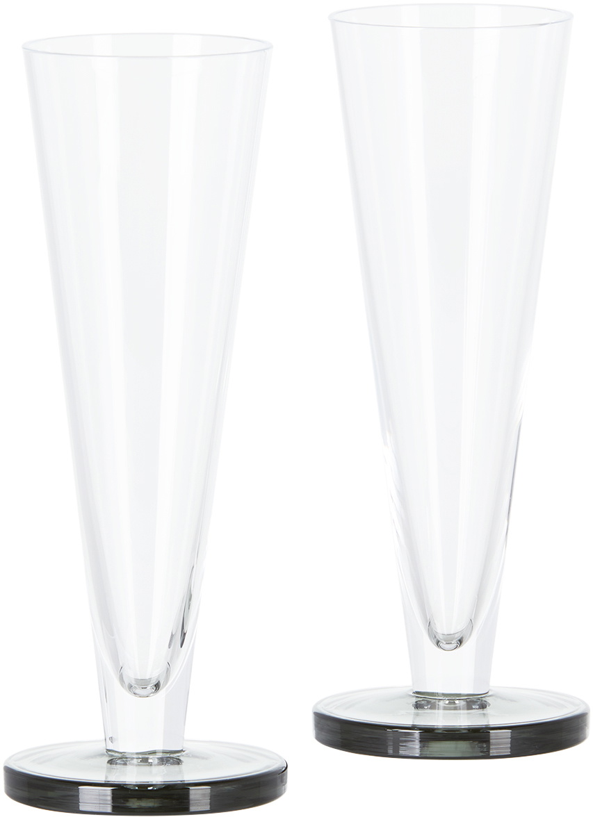 Tom Dixon Black Puck Flute Glasses Set