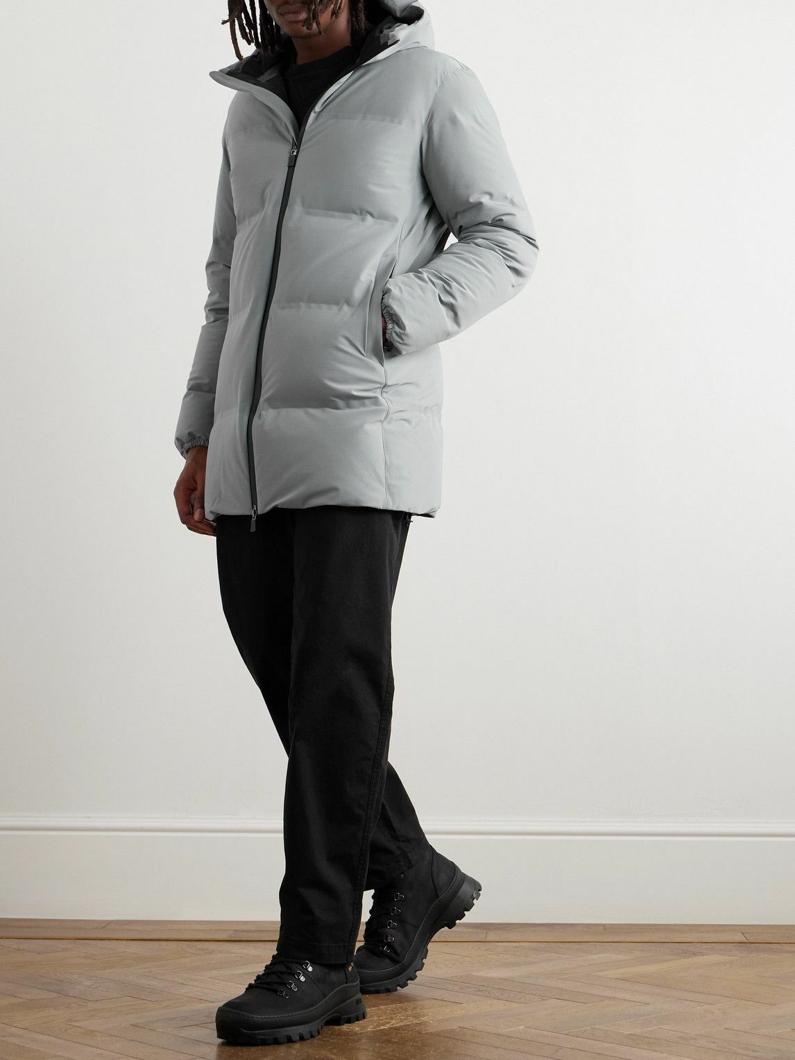 Herno Laminar - Quilted Shell Hooded Down Parka - Gray