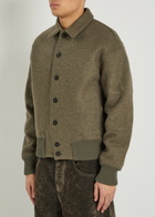 Jacquemus Le Bomber Feltro Wool Jacket Khaki