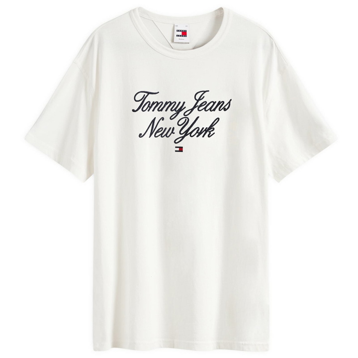 Photo: Tommy Jeans Men's Luxe Serif NY T-Shirt in Ancient White