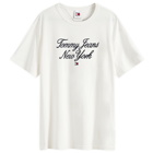 Tommy Jeans Men's Luxe Serif NY T-Shirt in Ancient White