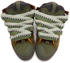 Lanvin Green Leather Curb Sneakers