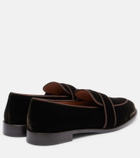 Aquazzura Martin velvet loafers