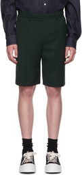 AMI Paris Green Wool Shorts