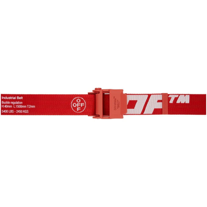 Photo: Off-White Red and White 2.0 Industrial Belt