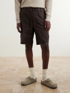 James Perse - Straight-Leg Stretch Cotton-Poplin Shorts - Brown