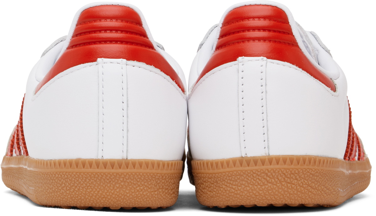 adidas Originals White & Red Samba OG Sneakers adidas Originals