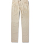 Canali - Slim-Fit Stretch Cotton and Modal-Blend Corduroy Trousers - Neutrals