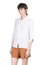 120% Lino Shirt In White Linen