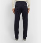 Brioni - Slim-Fit Tapered Pleated Twill Cargo Trousers - Blue