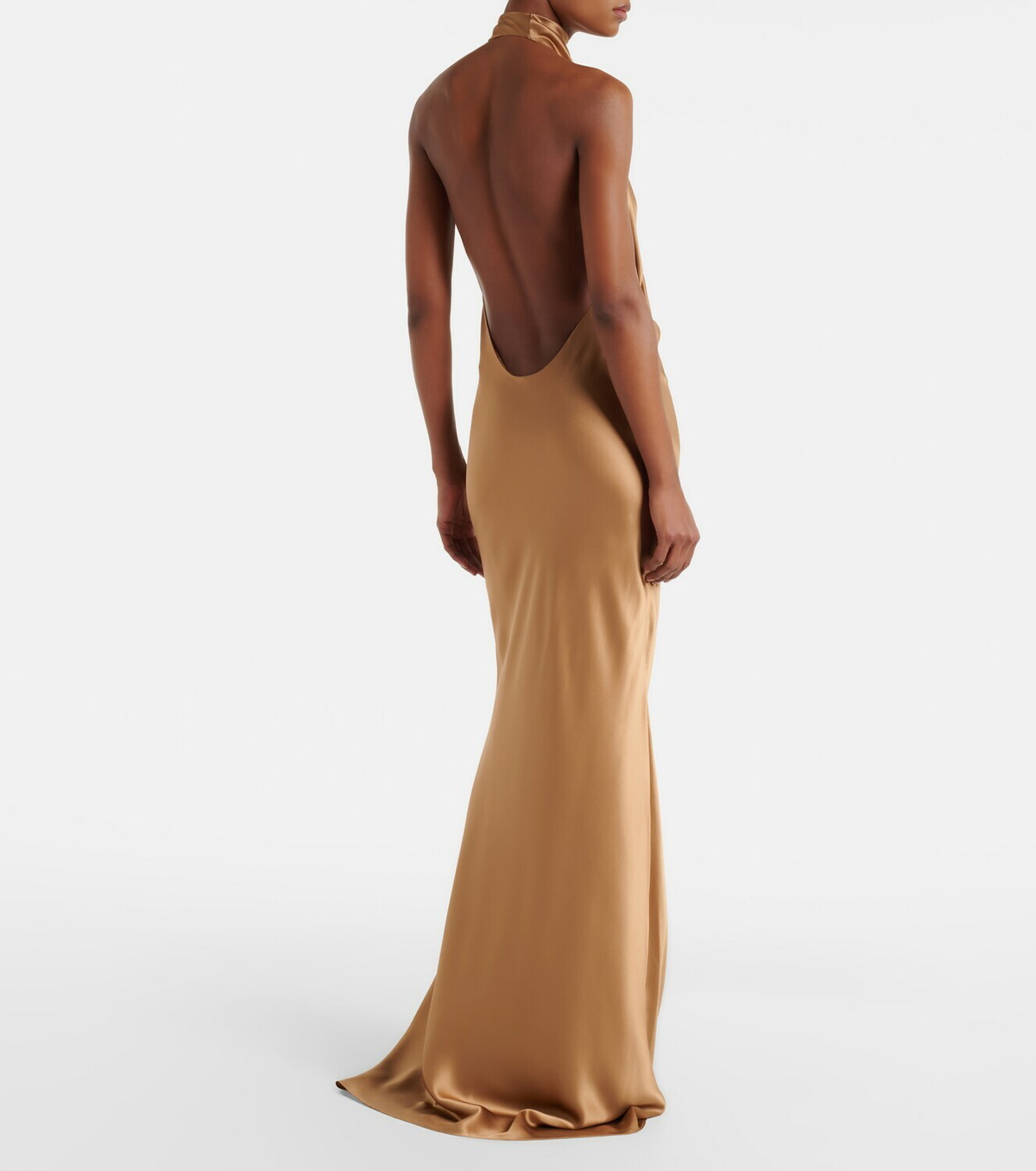 The Sei Halterneck silk satin gown