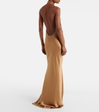 The Sei Halterneck silk satin gown