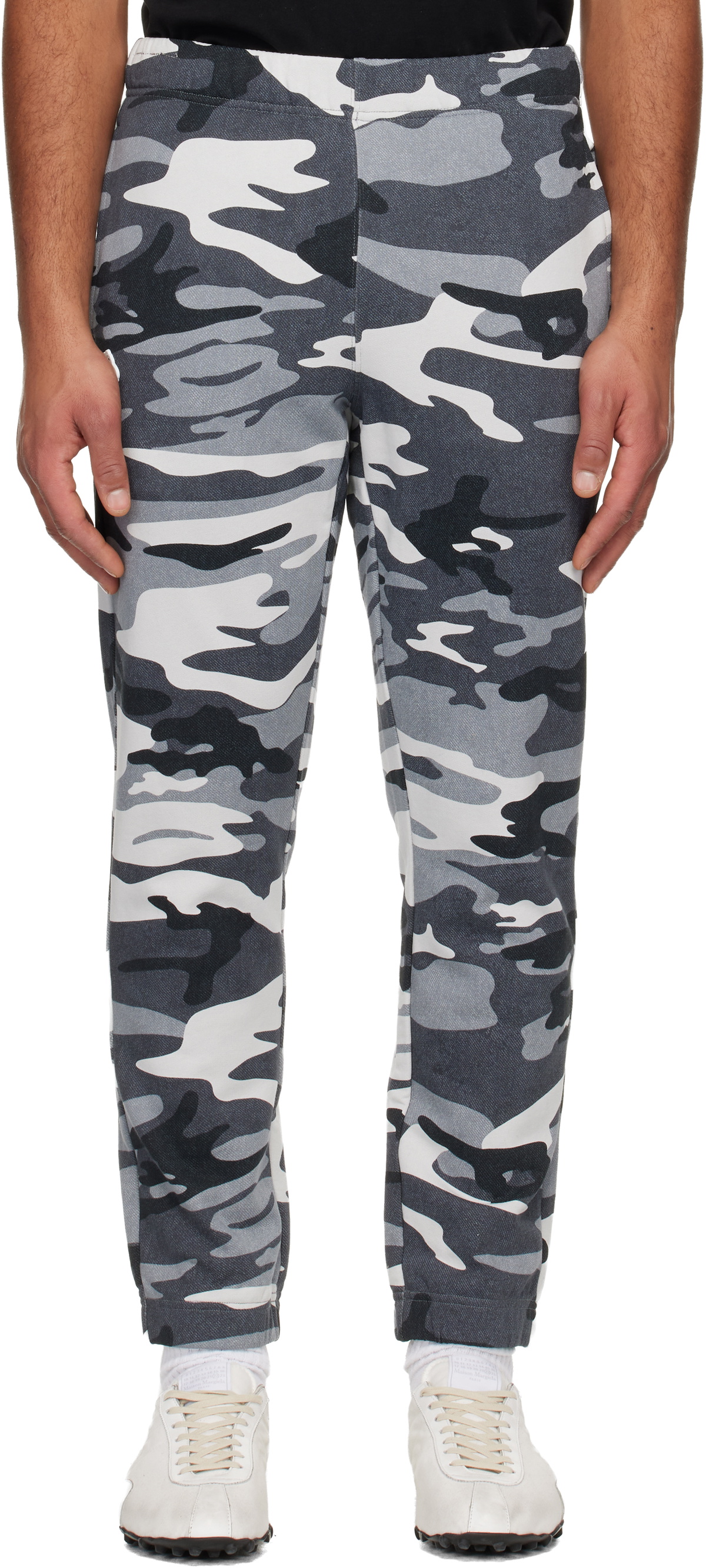 AAPE by A Bathing Ape Gray Logo Patch Sweatpants