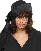 VAQUERA Black Satin Sailor Bucket Hat