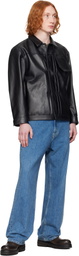 OUAT Black Office Leather Jacket
