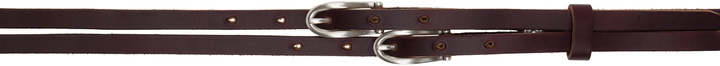 Photo: OUR LEGACY Burgundy Twin Tongue Belt