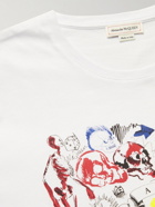 Alexander McQueen - Printed Cotton-Jersey T-Shirt - White