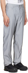 Helmut Lang Gray Polyester Trousers